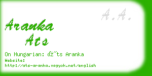 aranka ats business card